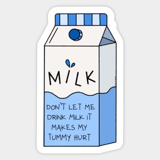 Lactose Intolerant Milk Sticker